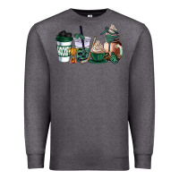 Charcoal Heather hunter green hockey coffee cups Premium Sweatshirt - AdoDesignShop