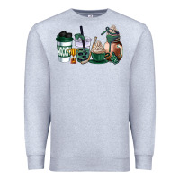 Heather Grey hunter green hockey coffee cups Premium Sweatshirt - AdoDesignShop