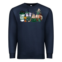 Navy hunter green hockey coffee cups Premium Sweatshirt - AdoDesignShop