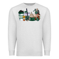 Oatmeal Heather hunter green hockey coffee cups Premium Sweatshirt - AdoDesignShop