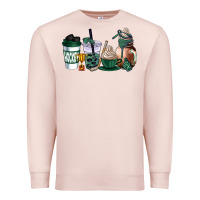 Pale Pink hunter green hockey coffee cups Premium Sweatshirt - AdoDesignShop