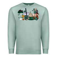 Seafoam hunter green hockey coffee cups Premium Sweatshirt - AdoDesignShop