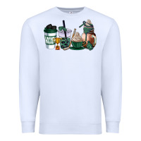 White hunter green hockey coffee cups Premium Sweatshirt - AdoDesignShop