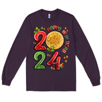 Plum happy new year 2024 Long Sleeve Tee - MaliasSmallBusiness