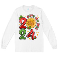 White happy new year 2024 Long Sleeve Tee - MaliasSmallBusiness