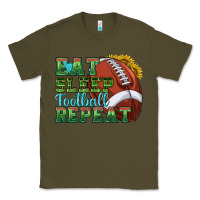 Army Green eat sleep football repeat Classic Tee - texasbilliewilder