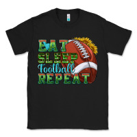 Black eat sleep football repeat Classic Tee - texasbilliewilder