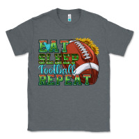 Charcoal Heather eat sleep football repeat Classic Tee - texasbilliewilder