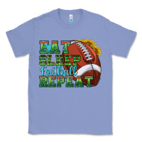 Colony Blue eat sleep football repeat Classic Tee - texasbilliewilder