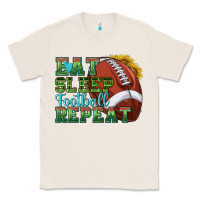 Natural eat sleep football repeat Classic Tee - texasbilliewilder
