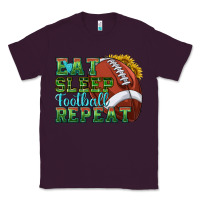 Plum eat sleep football repeat Classic Tee - texasbilliewilder