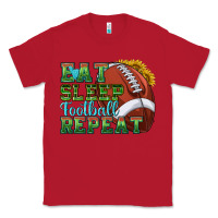 Red eat sleep football repeat Classic Tee - texasbilliewilder