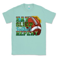 Seafoam eat sleep football repeat Classic Tee - texasbilliewilder