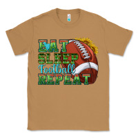 Toasted Coconut eat sleep football repeat Classic Tee - texasbilliewilder