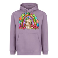 Lavender Easter rainbow Bunny Easter Day Heavyweight Hoodie - Neo Western