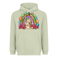 Matcha Easter rainbow Bunny Easter Day Heavyweight Hoodie - Neo Western