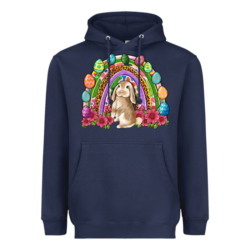 Easter Rainbow Bunny Easter Day Heavyweight Hoodie by Neo Western | Teevron
