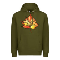 Army Green withered leaf Premium Hoodie - BarkalooDesign