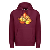 Burgundy withered leaf Premium Hoodie - BarkalooDesign