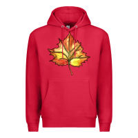 Cardinal withered leaf Premium Hoodie - BarkalooDesign