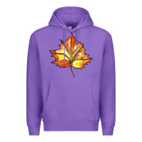 Purple withered leaf Premium Hoodie - BarkalooDesign