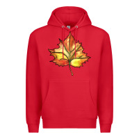 Red withered leaf Premium Hoodie - BarkalooDesign