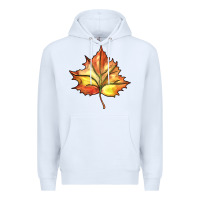 White withered leaf Premium Hoodie - BarkalooDesign