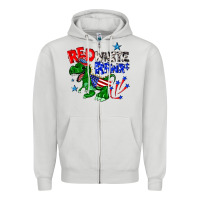 Dove Grey red white rawr billie wilder Zipper Hoodie - texasbilliewilder