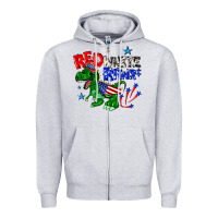 Heather Grey red white rawr billie wilder Zipper Hoodie - texasbilliewilder