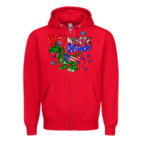 Red red white rawr billie wilder Zipper Hoodie - texasbilliewilder