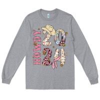 Heather Grey howdy 2024 Long Sleeve Tee - MaliasSmallBusiness