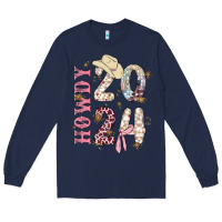 Navy howdy 2024 Long Sleeve Tee - MaliasSmallBusiness