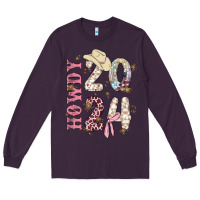 Plum howdy 2024 Long Sleeve Tee - MaliasSmallBusiness