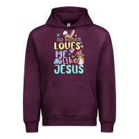 Mauve Wine no bunny loves me like jesus Urban Hoodie - MaliasSmallBusiness