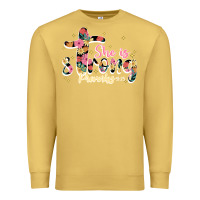 Antique Gold she is strong proverbs 31 25 Premium Sweatshirt - JahusDesignShop