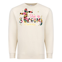 Sandshell she is strong proverbs 31 25 Premium Sweatshirt - JahusDesignShop