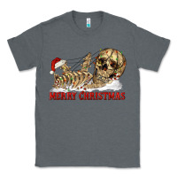 Charcoal Heather Merry christmas skeleton Classic Tee - RanaPortraitStore