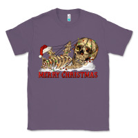 Lavender Merry christmas skeleton Classic Tee - RanaPortraitStore