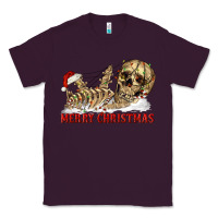 Plum Merry christmas skeleton Classic Tee - RanaPortraitStore