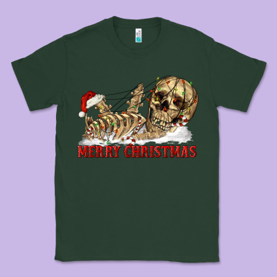 Merry Christmas Skeleton Classic Tee Designed By Ranaportraitstore