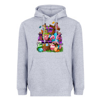 Heather Grey Easter gnomies truck Easter Day Heavyweight Hoodie - Neo Western