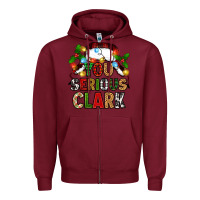 Burgundy you serious clark Zipper Hoodie - Zillion Design Studio