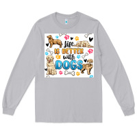 Moon Dust life is better with dogs Long Sleeve Tee - MaliasSmallBusiness