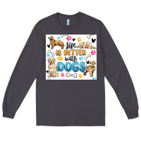 Smoke life is better with dogs Long Sleeve Tee - MaliasSmallBusiness