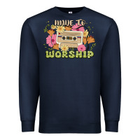 Navy made to worship Premium Sweatshirt - JahusDesignShop