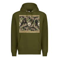 Army Green camouflage bull skull Premium Hoodie - Jasminsmagicworld