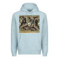 Blue Mist camouflage bull skull Premium Hoodie - Jasminsmagicworld