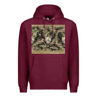Burgundy camouflage bull skull Premium Hoodie - Jasminsmagicworld
