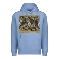 Colony Blue camouflage bull skull Premium Hoodie - Jasminsmagicworld