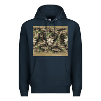 Navy camouflage bull skull Premium Hoodie - Jasminsmagicworld